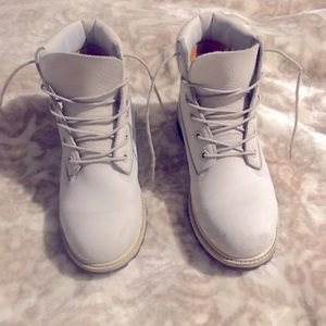 White Timberland boots